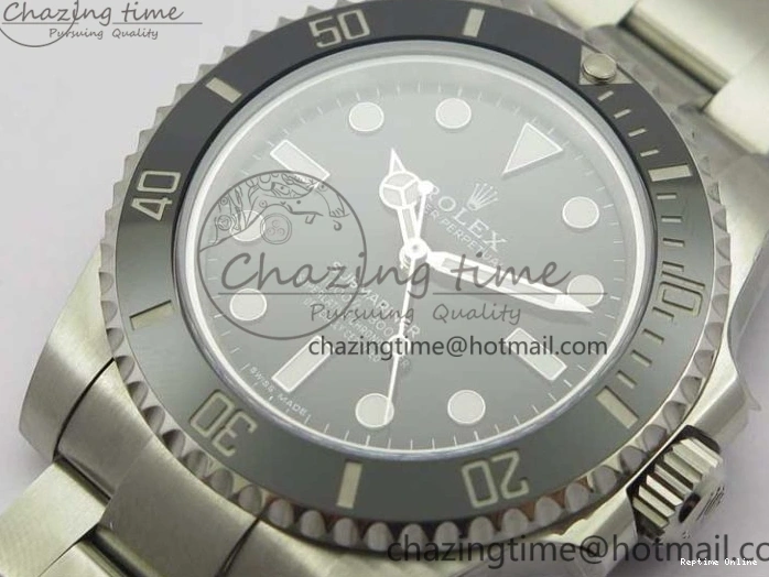 1221 Submariner 114060 No Date Black Ceramic ZZF 904L 1:1 Best Edition on SS Bracelet A Original 2989